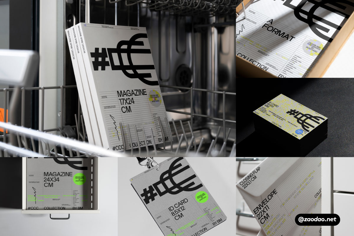 6款高级品牌VI标志LOGO设计画册ID工作证名片信封展示贴图PSD样机模板 Branding Mockup Collection 01 by Bendito Mockup插图