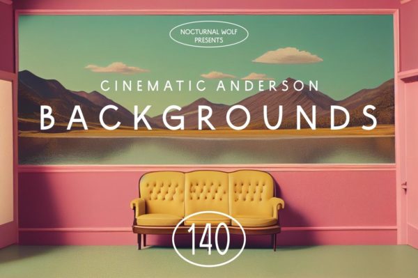 140款复古60年代美学电影场景抽象几何波西米亚风背景图片素材 140 Cinematic Anderson Backgrounds