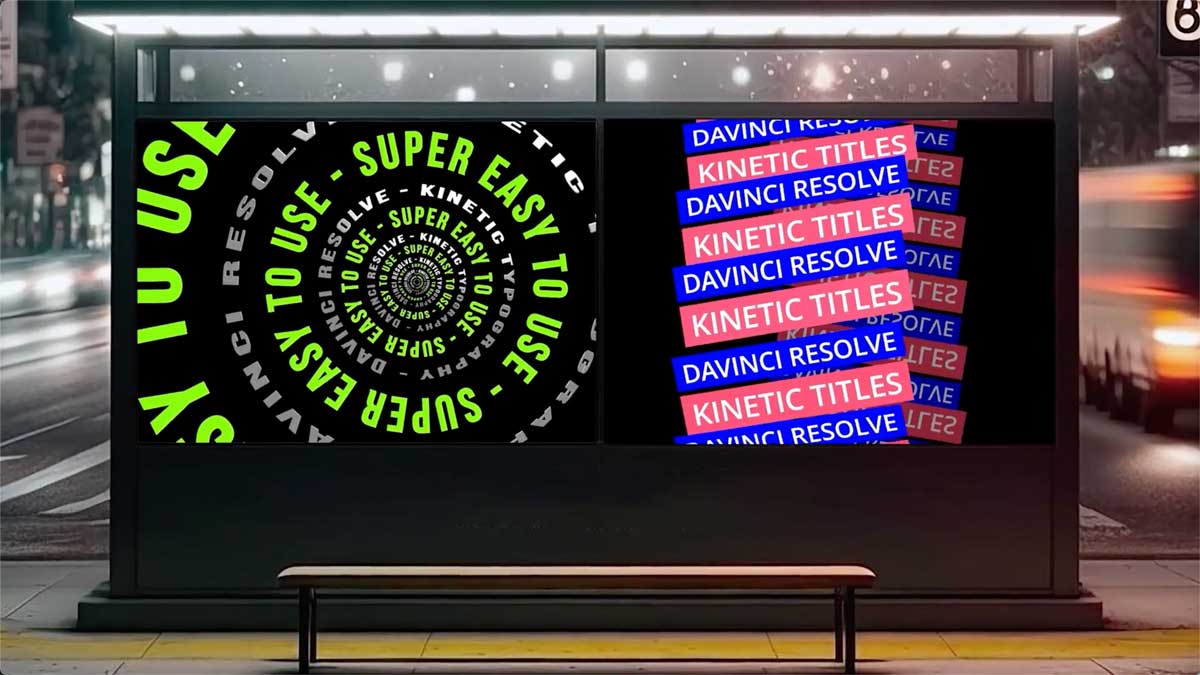 达芬奇模板 10组时尚4K可定制INS风动态海报标题设计素材包 Kinetic Titles for Davinci Resolve插图5