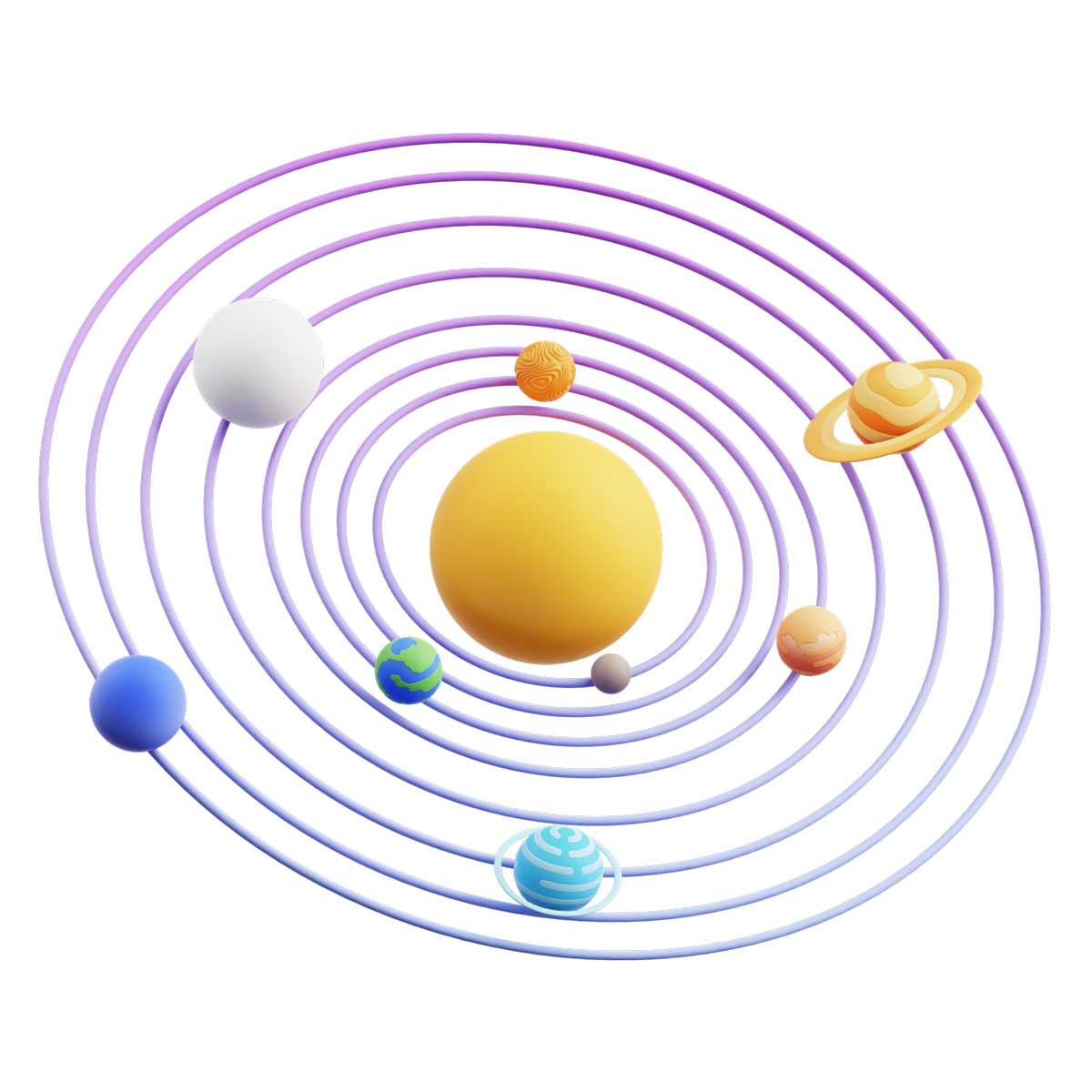32款高级卡通创意太空宇宙行星飞船3D图标Icons设计素材合集 Space 3D Icon Pack插图19