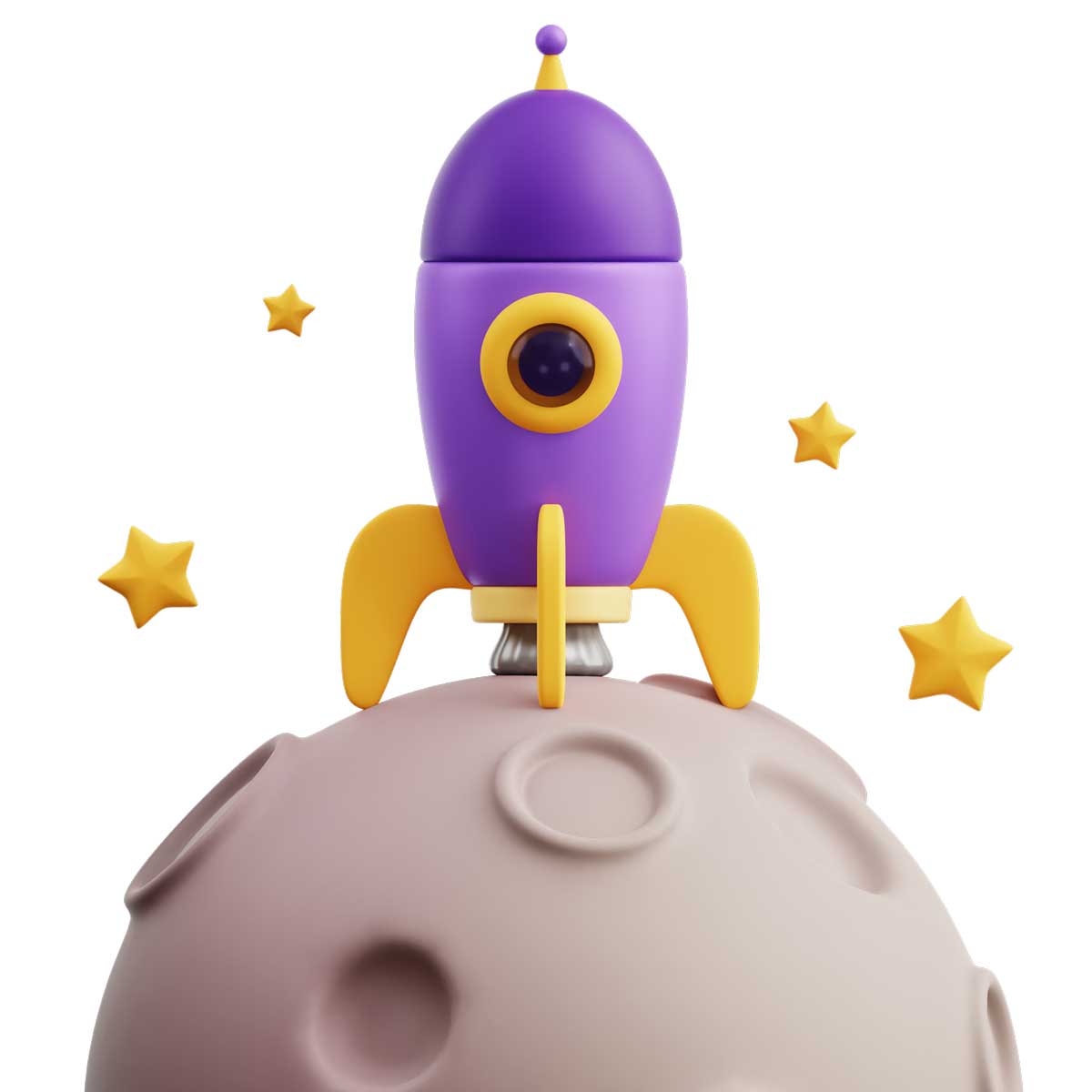 32款高级卡通创意太空宇宙行星飞船3D图标Icons设计素材合集 Space 3D Icon Pack插图30