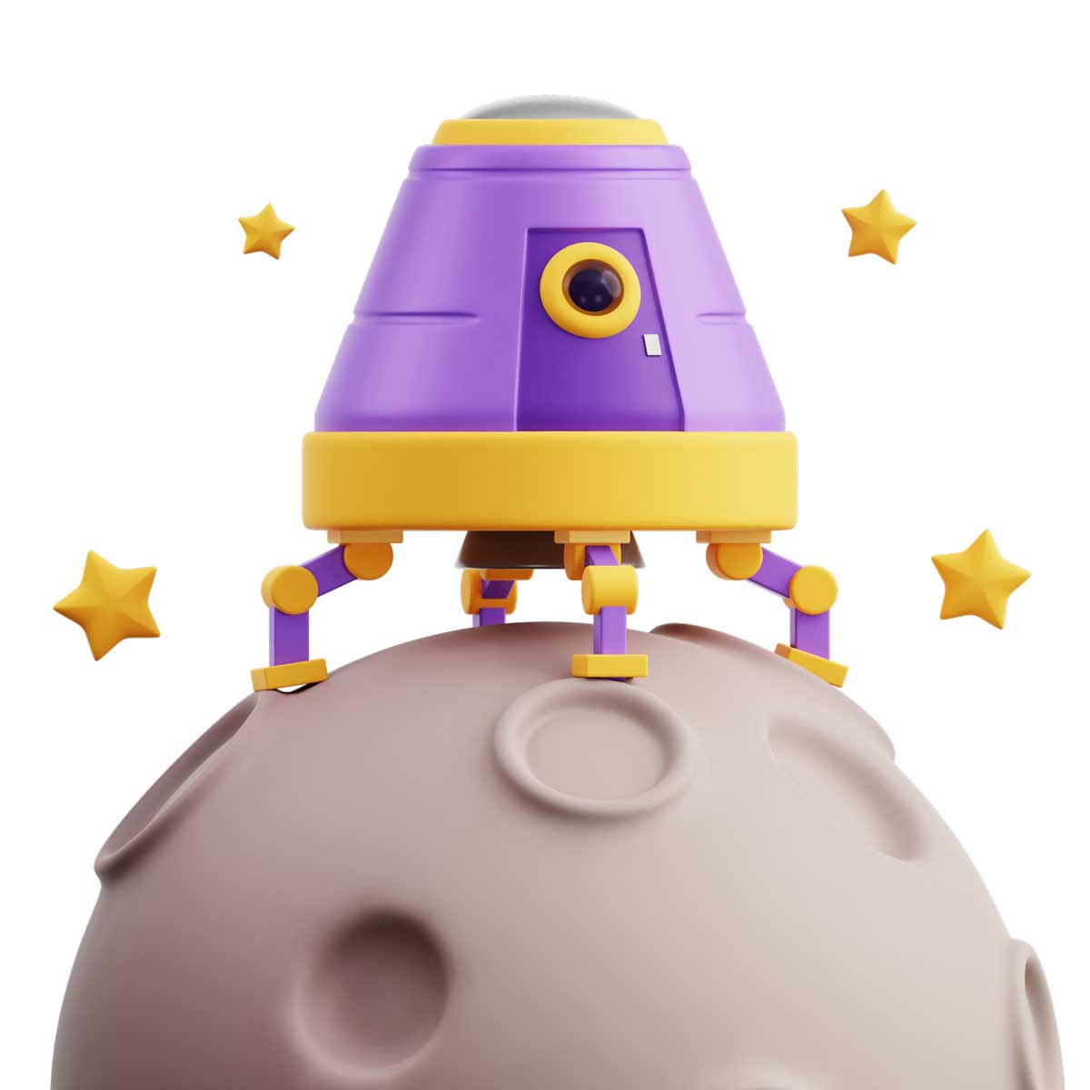 32款高级卡通创意太空宇宙行星飞船3D图标Icons设计素材合集 Space 3D Icon Pack插图34