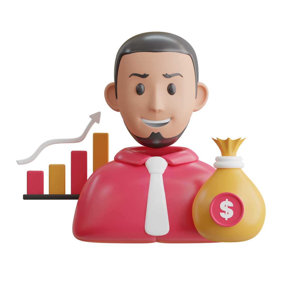 30款高级卡通创意商业理财3D插图Icons图标设计素材包 Business 3D Icon插图15
