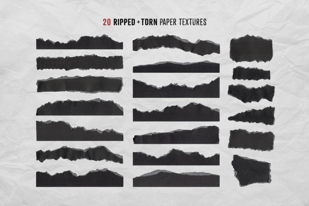 black-torn-paper-texture-pack