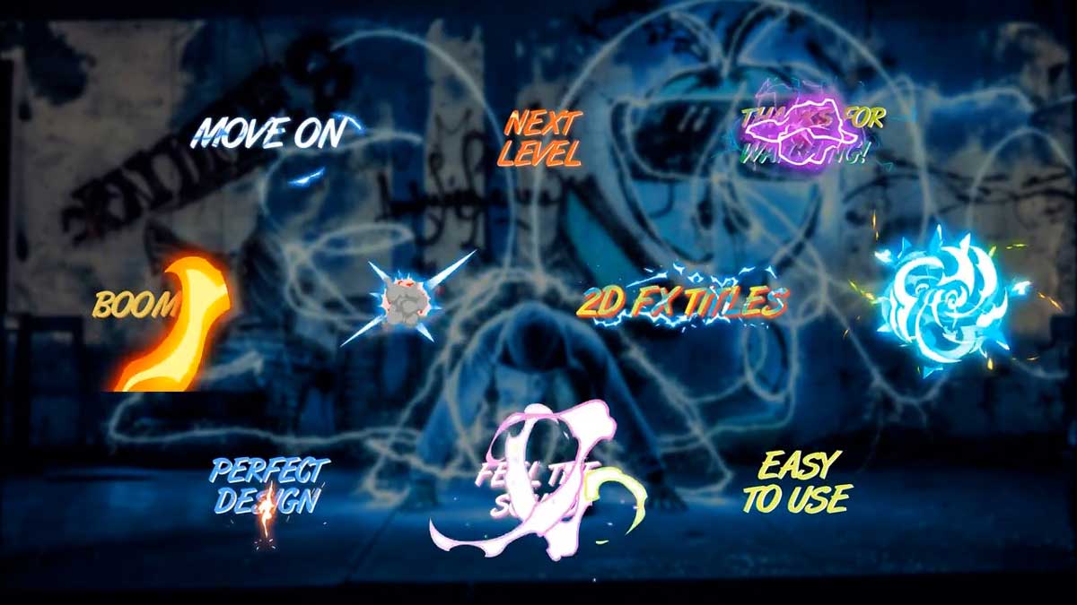 达芬奇素材 卡通闪电烟雾能量爆炸元素2D动态标题特效包 Dynamic 2D FX Titles | DaVinci Resolve插图7