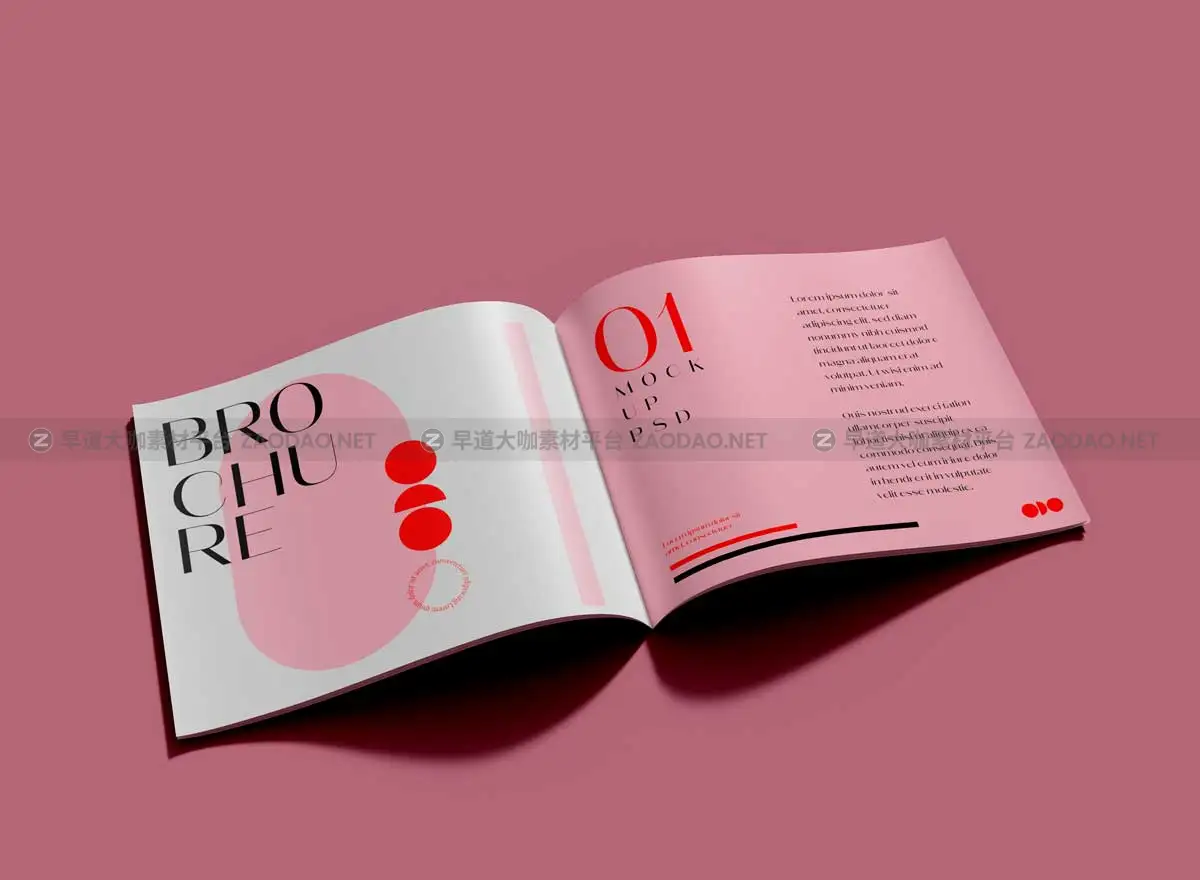 7款时尚宣传画册杂志折页设计展示贴图PSD样机模板素材 Magazine Mockup插图6