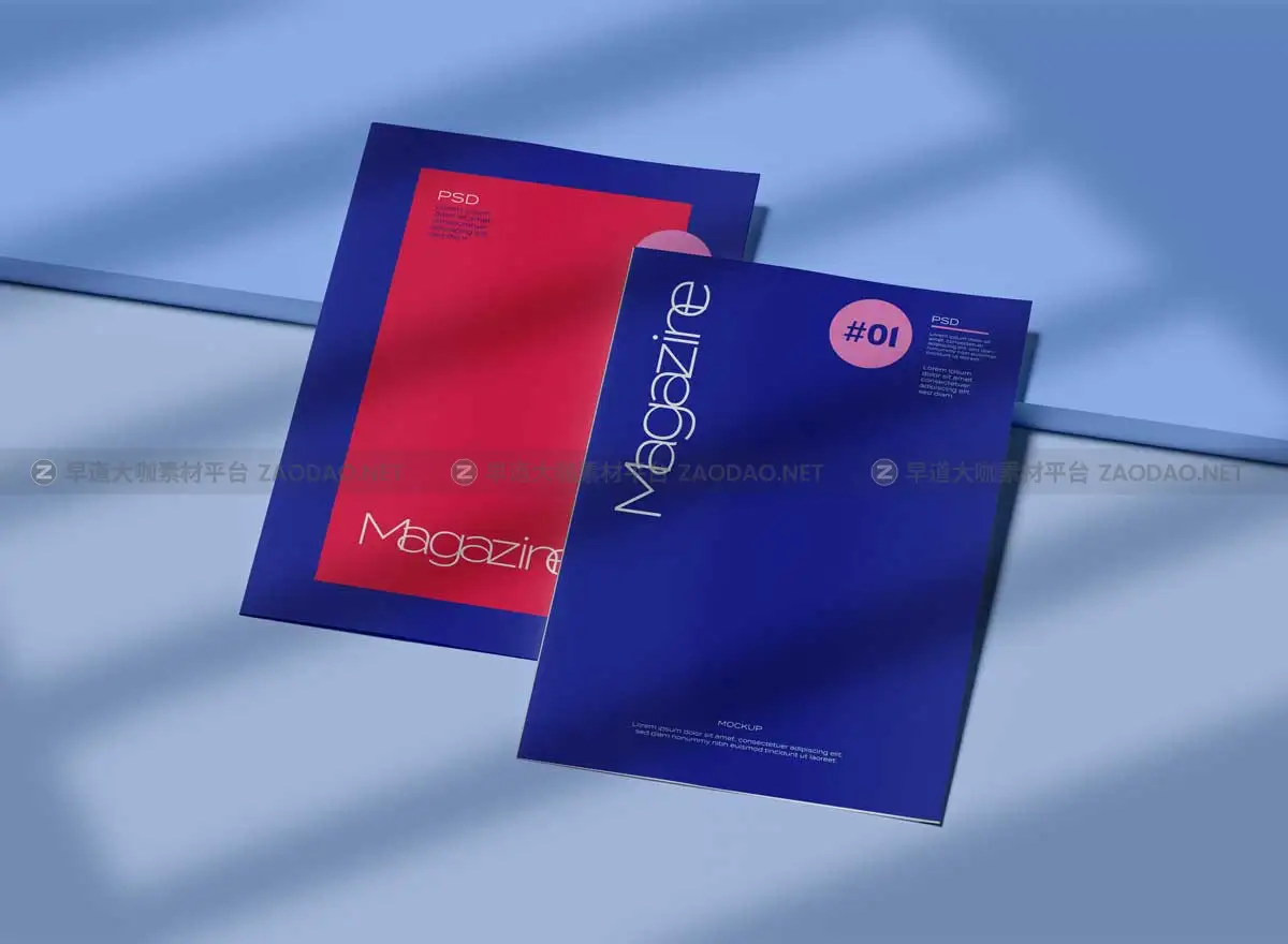 7款时尚宣传画册杂志折页设计展示贴图PSD样机模板素材 Magazine Mockup插图3