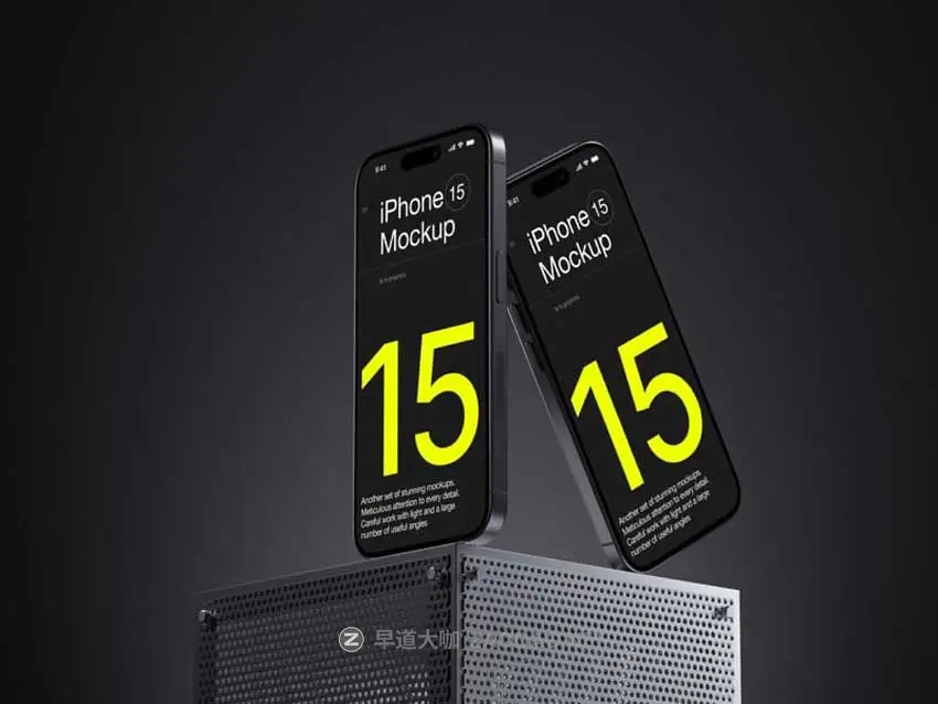 16款工业黑化风苹果手机iPhone 15 Pro屏幕演示效果图PSD样机模板 I-Mockups: iPhone 15 Pro插图14 16款工业黑化风苹果手机iPhone 15 Pro屏幕演示效果图PSD样机模板 I-Mockups: iPhone 15 Pro插图14