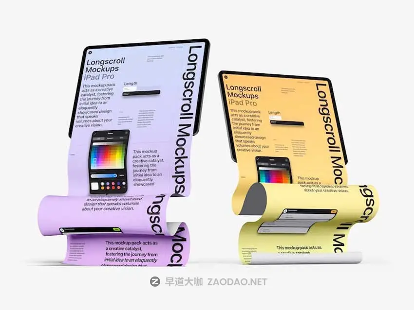8款高级长卷轴APP网页界面设计作品集展示贴图PSD样机模板 iPad and iPhone Longscroll Mockups by ls.graphics插图4 8款高级长卷轴APP网页界面设计作品集展示贴图PSD样机模板 iPad and iPhone Longscroll Mockups by ls.graphics插图4