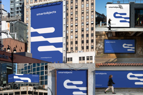 6款时尚欧美风城市街头海报广告牌设计展示贴图PSD样机模板 Smart Objects – Billboard Mockup Collection Vol 1