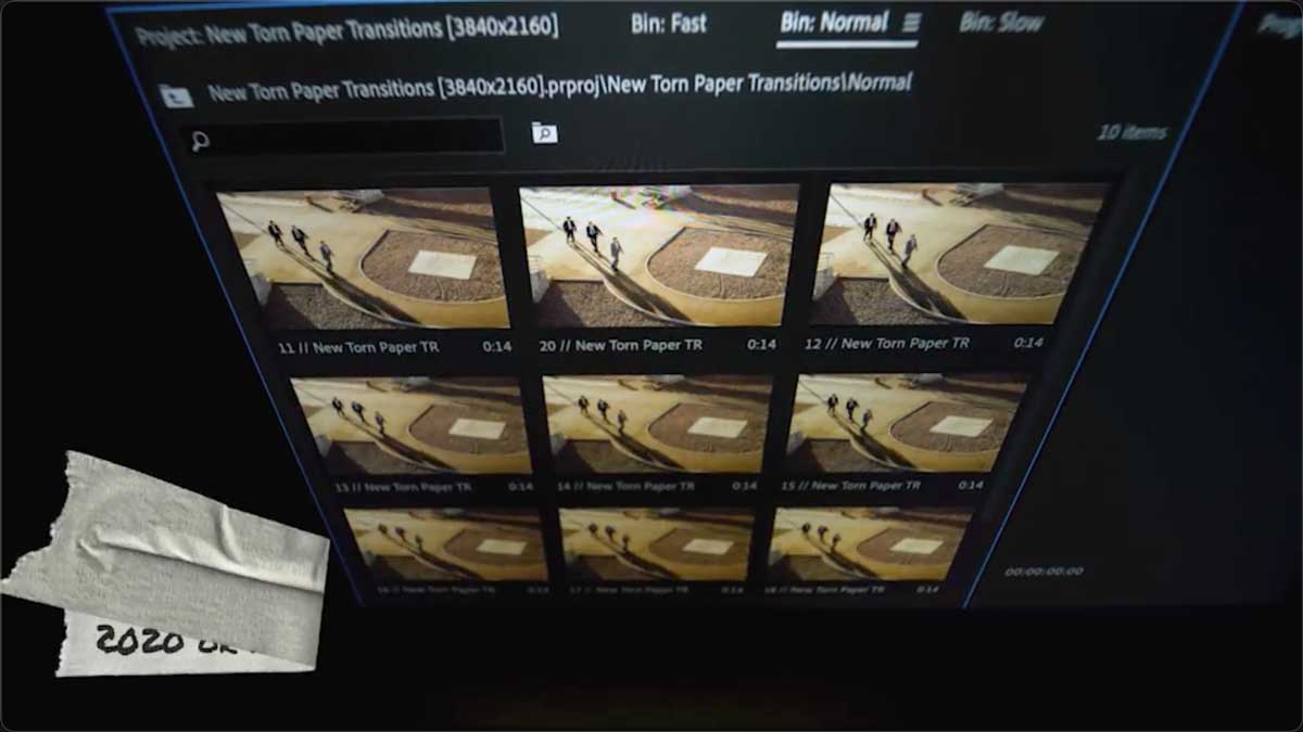 PR模板 120+组潮流嘻哈撕纸拼贴视频定格转场动画 Videohive – Paper Transitions Big Pack插图2
