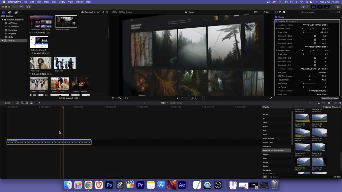 Fcpx插件 30组2D和3D运动预设产品介绍讲解视频广告片动画特效 Essential 2D & 3D Motion插图8