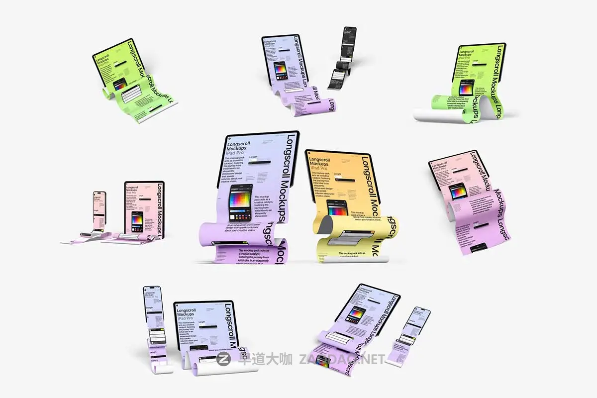 8款高级长卷轴APP网页界面设计作品集展示贴图PSD样机模板 iPad and iPhone Longscroll Mockups by ls.graphics插图 8款高级长卷轴APP网页界面设计作品集展示贴图PSD样机模板 iPad and iPhone Longscroll Mockups by ls.graphics插图