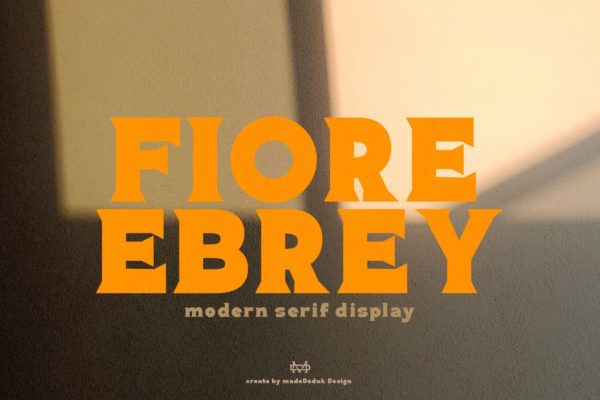 时尚复古杂志品牌标题设计装饰英文字体安装包 Fiore Ebrey Display Font