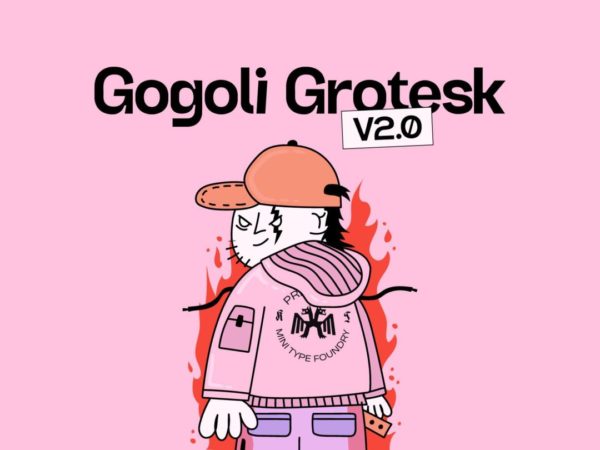 现代潮流逆反差几何风杂志海报标题徽标LOGO设计PSAI英文字体 Gogoli Grotesk 2.0