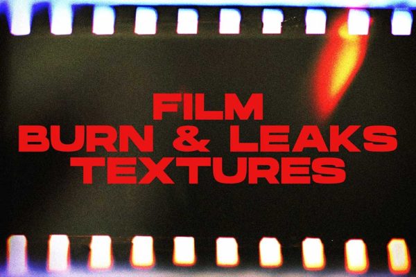 35款复古胶片边框灼伤漏光噪点颗粒纹理照片叠加背景图设计素材包 Film Burn & Leaks Textures