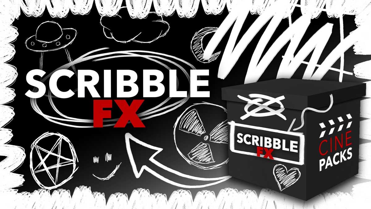 300+嘻哈说唱风街头涂鸦手绘线条字母符号动态视频 CinePacks – Scribble FX插图