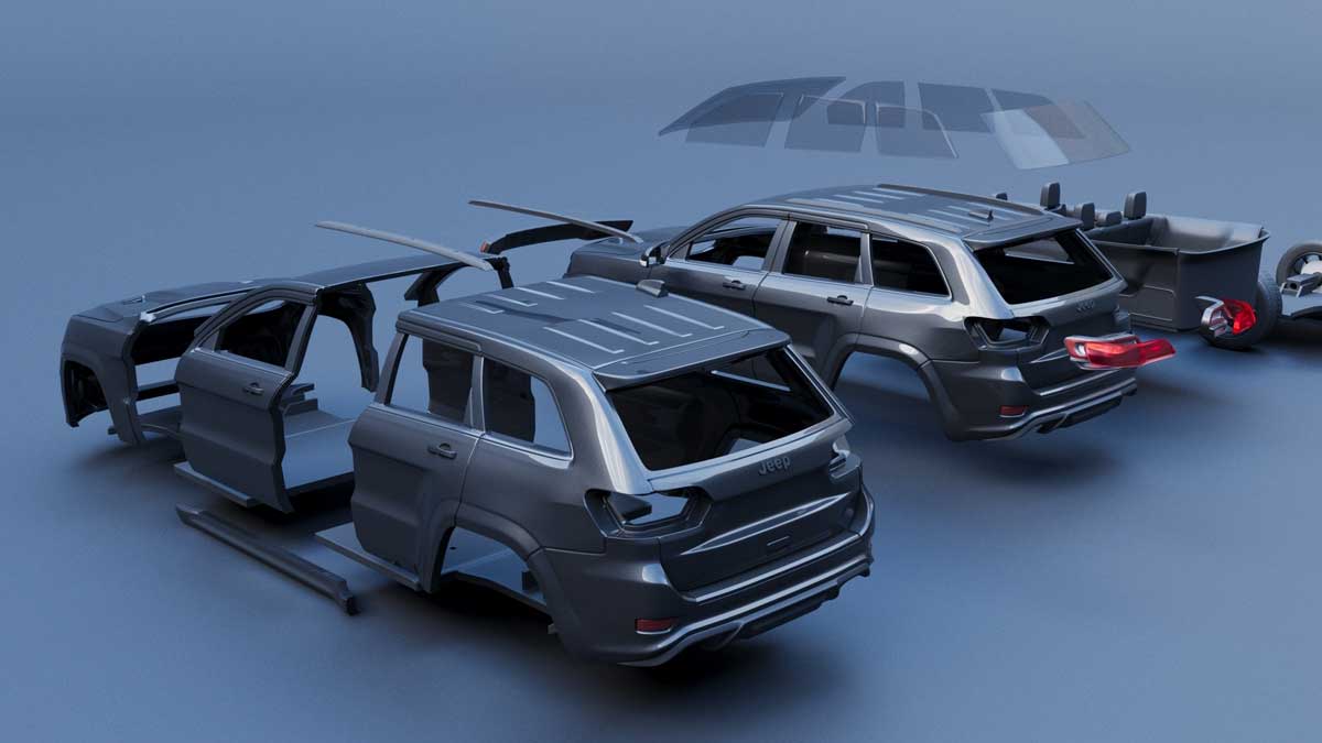 吉普Jeep大切诺基越野车SUV汽车3D模型设计素材 Jeep Grand Cherokee Trackhawk – 3D Print Model插图12