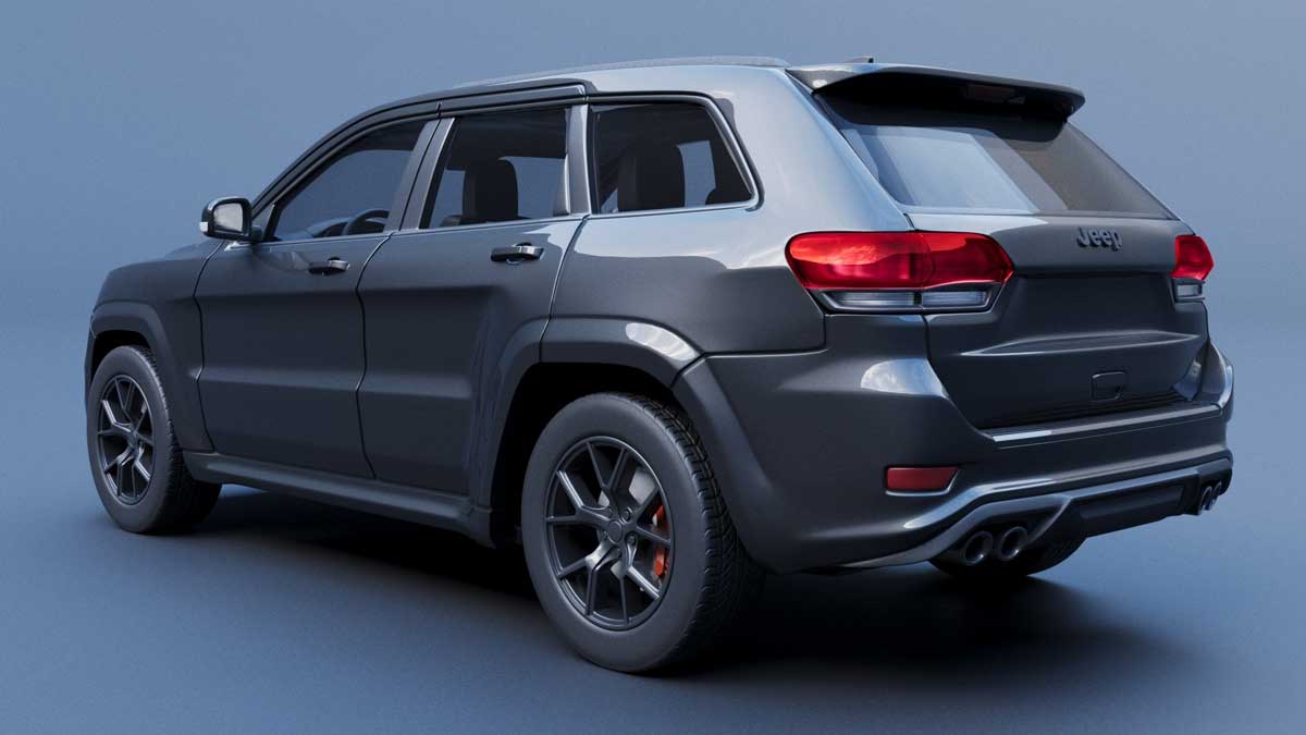 吉普Jeep大切诺基越野车SUV汽车3D模型设计素材 Jeep Grand Cherokee Trackhawk – 3D Print Model插图2