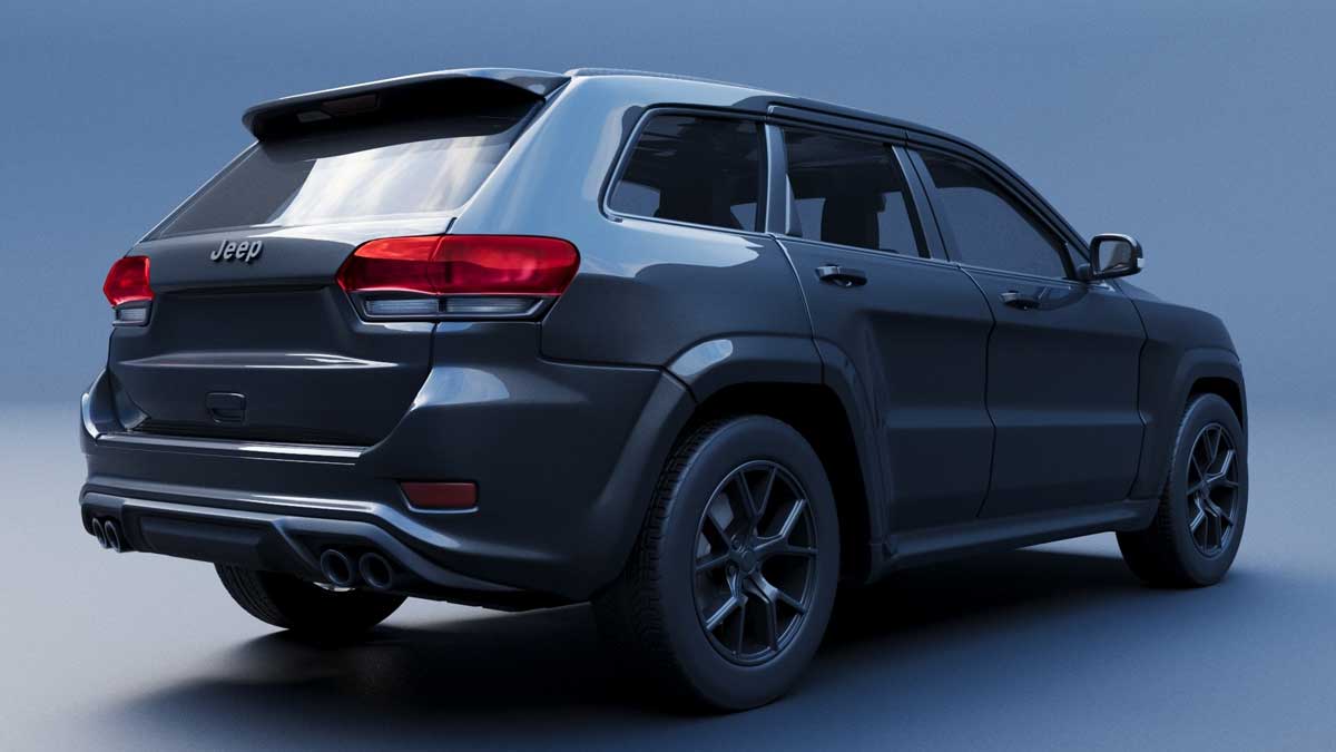 吉普Jeep大切诺基越野车SUV汽车3D模型设计素材 Jeep Grand Cherokee Trackhawk – 3D Print Model插图3
