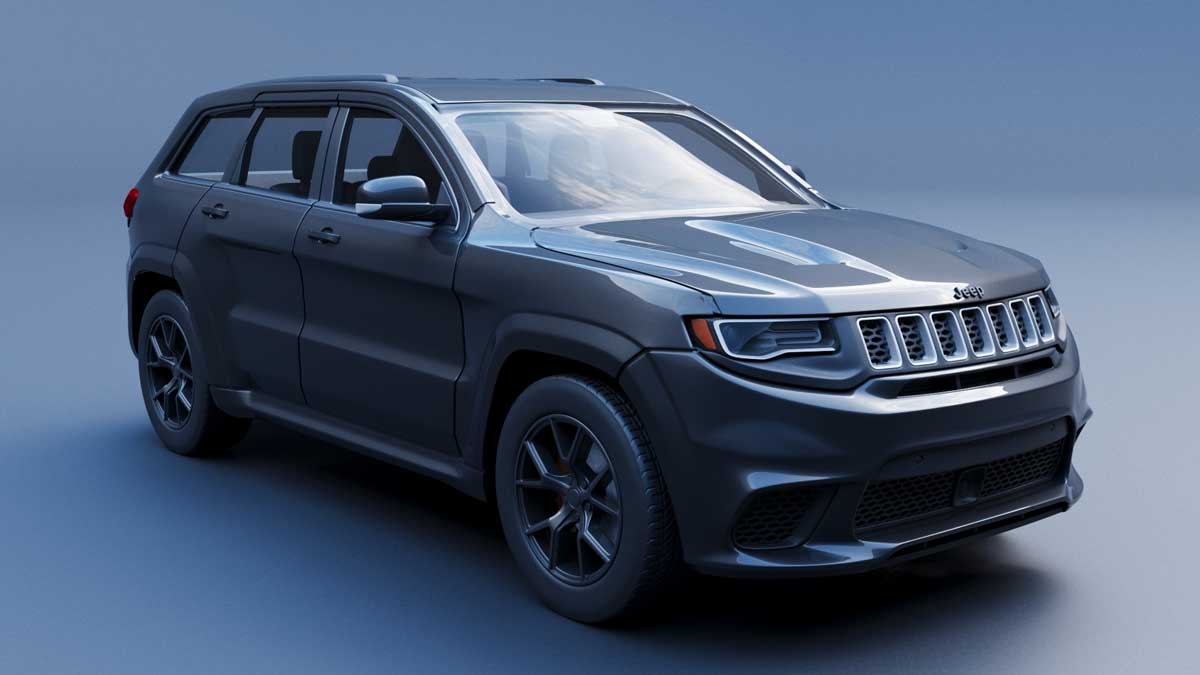 吉普Jeep大切诺基越野车SUV汽车3D模型设计素材 Jeep Grand Cherokee Trackhawk – 3D Print Model插图6