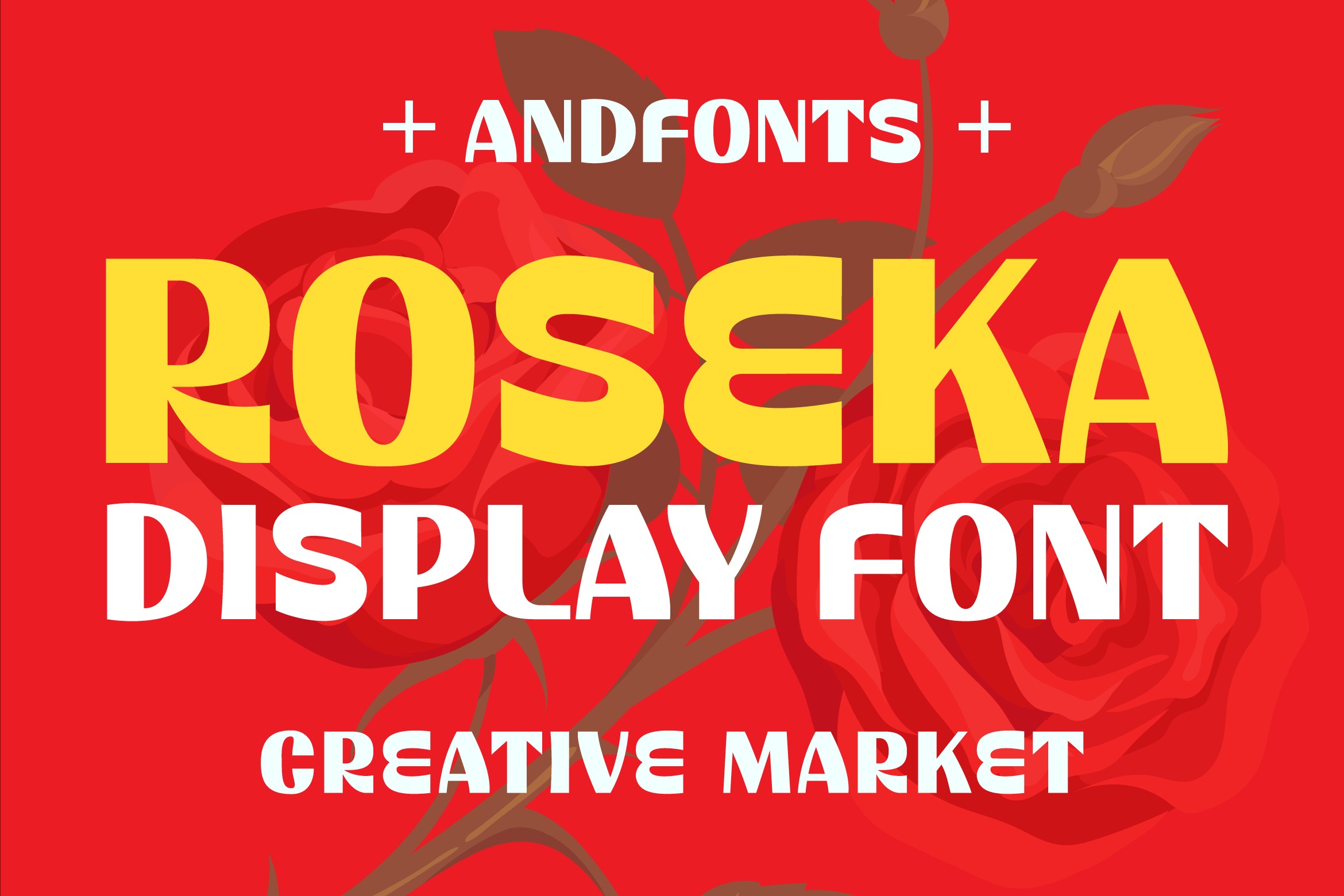 时尚复古品牌海报邀请函设计无衬线英文字体安装包 Roseka Display Font插图