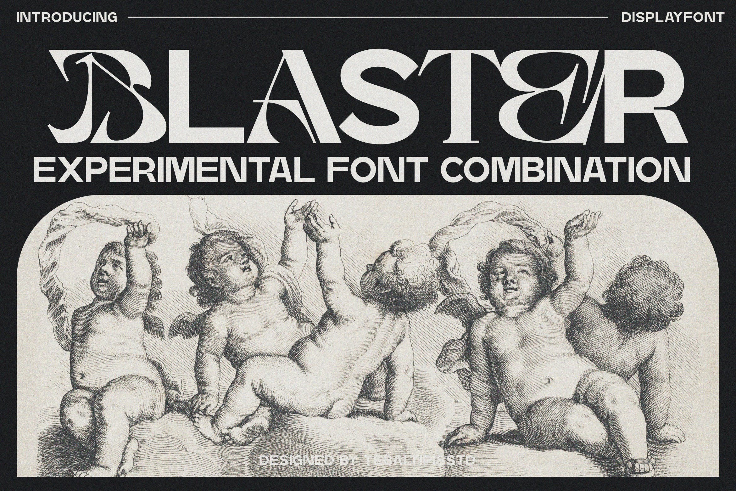 现代杂志海报徽标设计装饰英文字体安装包 Blaster Display Combination Typeface插图