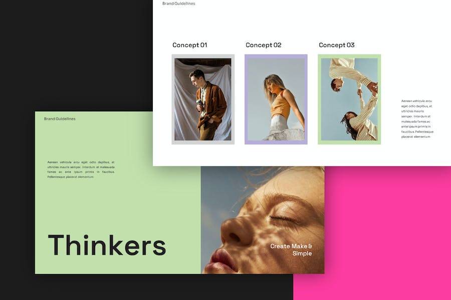 现代简约企业营销策划演示文稿设计Keynote模板 Thinkers Presentation Keynote插图11