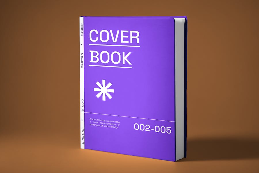 精装硬皮书籍画册封面设计展示效果图PSD样机模板 Book Mockup插图1