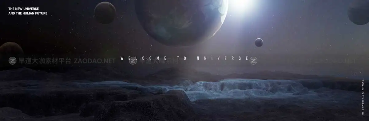 13款未来科幻宇宙外太空数码星球行星科技海报Banner主视觉设计PSD分层模板素材 Sci-fi universe planet poster template插图13