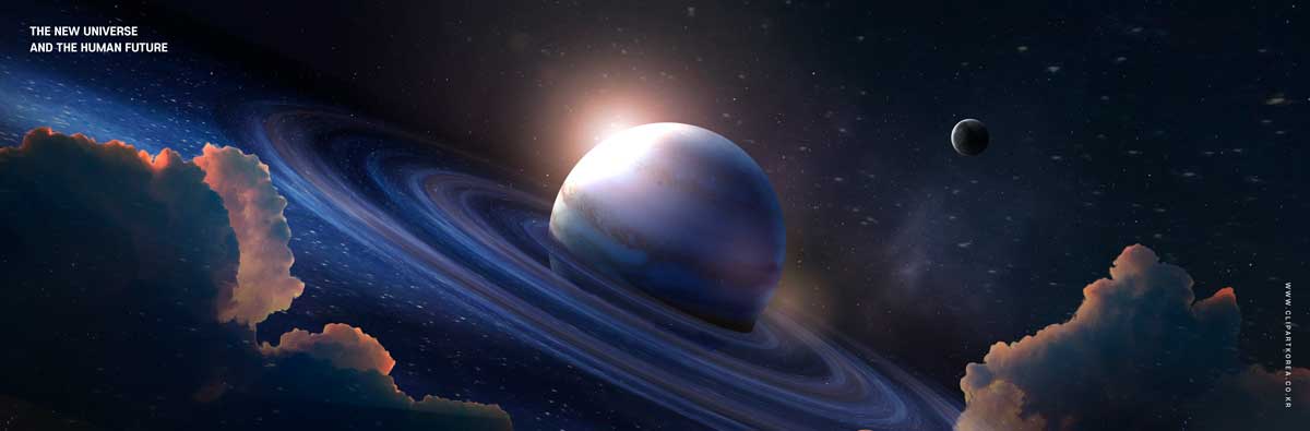 13款未来科幻宇宙外太空数码星球行星科技海报Banner主视觉设计PSD分层模板素材 Sci-fi universe planet poster template插图10