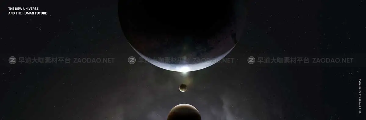13款未来科幻宇宙外太空数码星球行星科技海报Banner主视觉设计PSD分层模板素材 Sci-fi universe planet poster template插图6