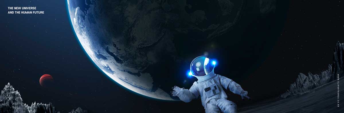 13款未来科幻宇宙外太空数码星球行星科技海报Banner主视觉设计PSD分层模板素材 Sci-fi universe planet poster template插图5