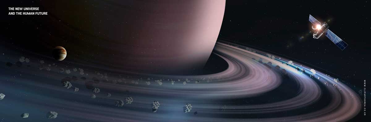 13款未来科幻宇宙外太空数码星球行星科技海报Banner主视觉设计PSD分层模板素材 Sci-fi universe planet poster template插图1