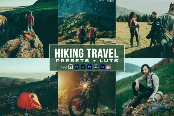 户外博主旅行艺术摄影照片调色LR预设 Hiking Travel Video Luts Presets Mobile Desctop