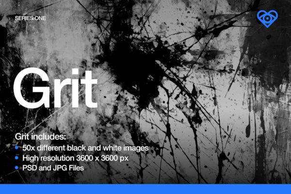 50款高清黑白粗糙裂纹龟裂纹理背景图片设计素材 50 Gritty Black and White Textures