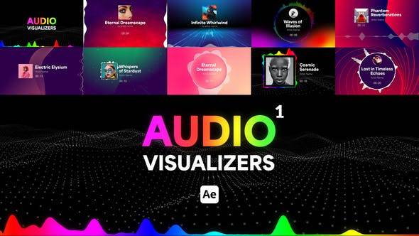 AE模板 500种创意可视化音频图形主题包装宣传动画特效包 Audio Visualizers Pack V1