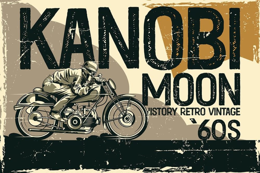 复古杂志海报徽标设计无衬线英文字体安装包 Moonkanobi Retro Font插图