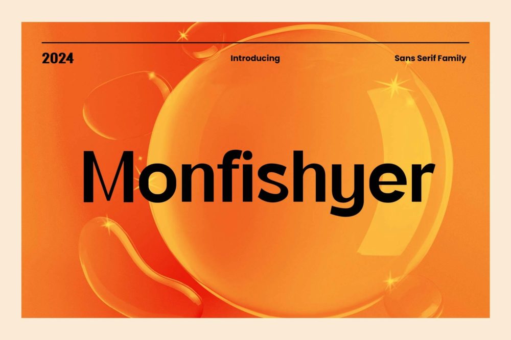 现代优雅品牌杂志徽标设计无衬线英文字体安装包 Monfishyer Sans Serif Family插图