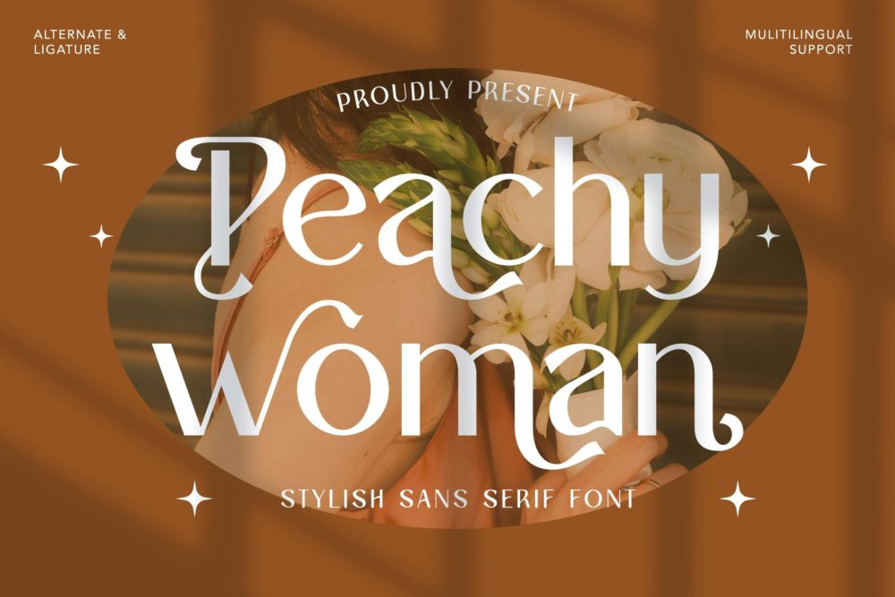 优雅杂志海报徽标设计无衬线英文字体安装包 Peachy Woman Sans Serif Font插图 优雅杂志海报徽标设计无衬线英文字体安装包 Peachy Woman Sans Serif Font插图