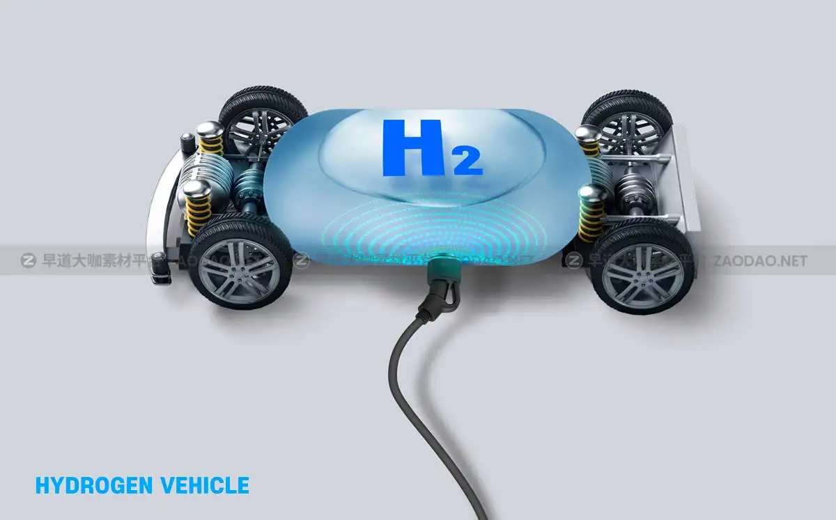 12款创意氢气新能源汽车电车主视觉KV海报设计PS分层源文件模板 Hydrogen new energy vehicle poster插图2
