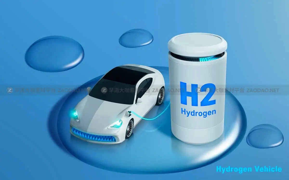 12款创意氢气新能源汽车电车主视觉KV海报设计PS分层源文件模板 Hydrogen new energy vehicle poster插图5