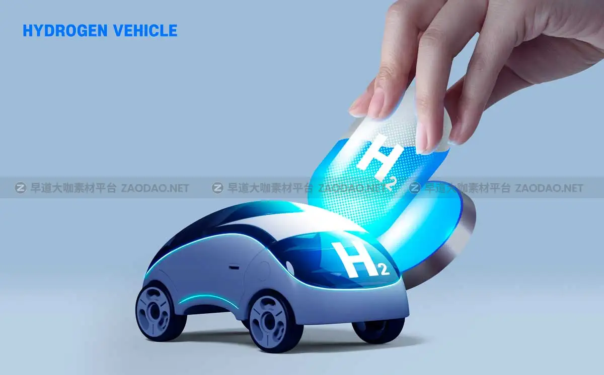 12款创意氢气新能源汽车电车主视觉KV海报设计PS分层源文件模板 Hydrogen new energy vehicle poster插图10