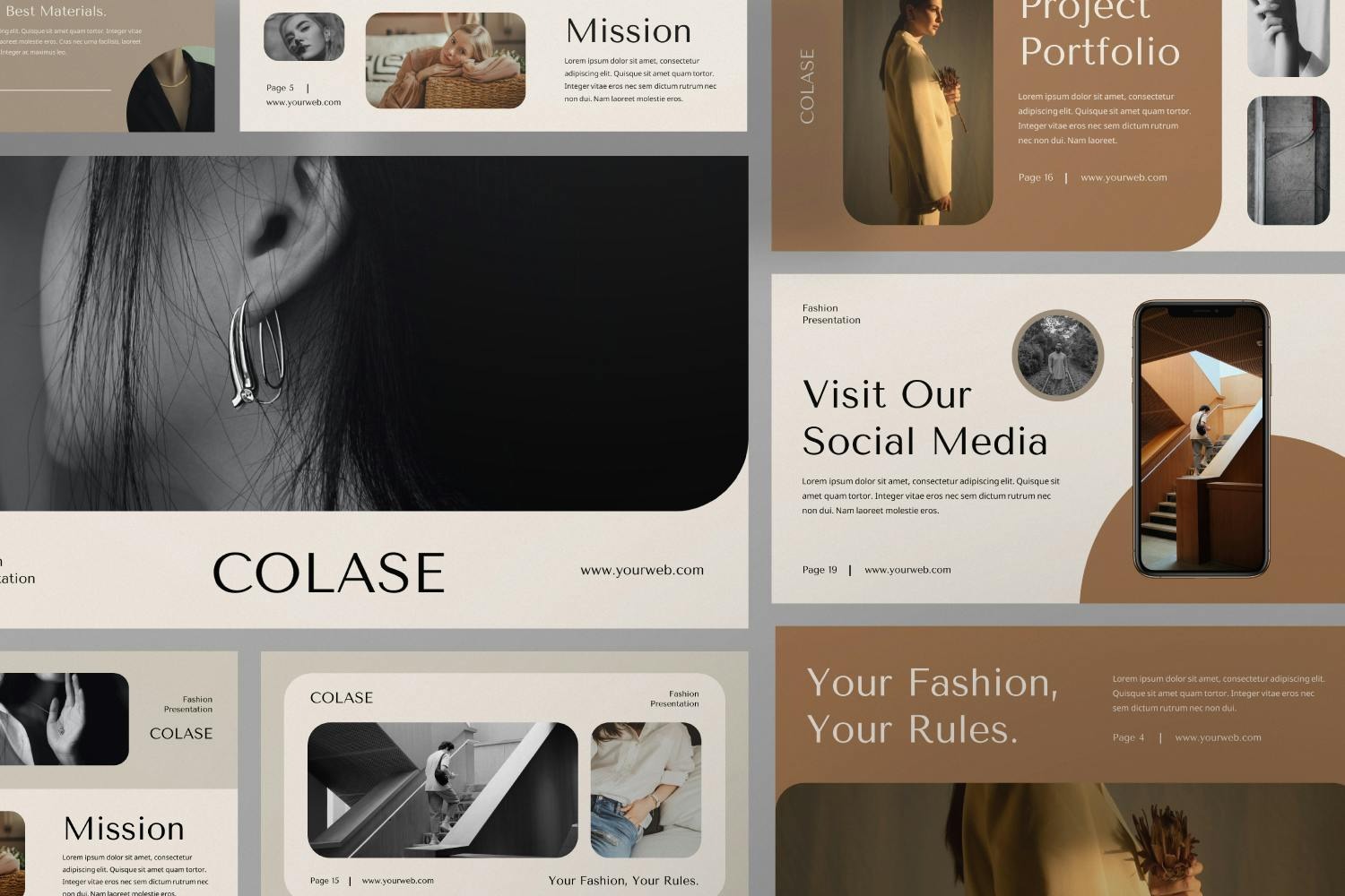 Colase 现代时尚创意企业营销策划演示文稿设计Keynote+ppt模版 Colase Creative Keynote+ppt Presentation