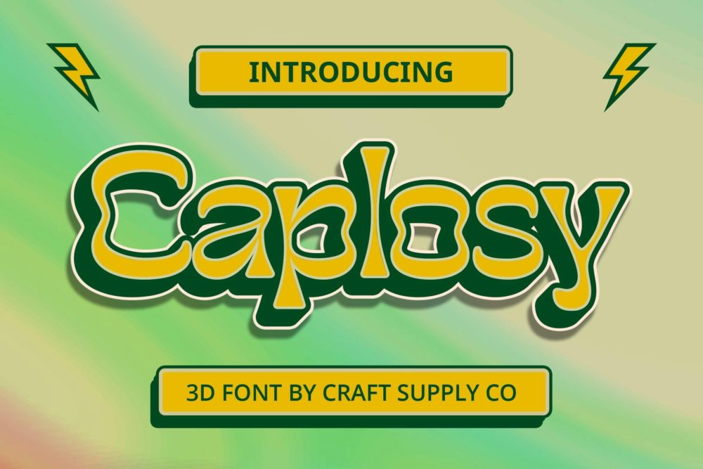 时尚3D效果杂志海报徽标设计装饰英文字体安装包 Caplosy 3D插图 时尚3D效果杂志海报徽标设计装饰英文字体安装包 Caplosy 3D插图