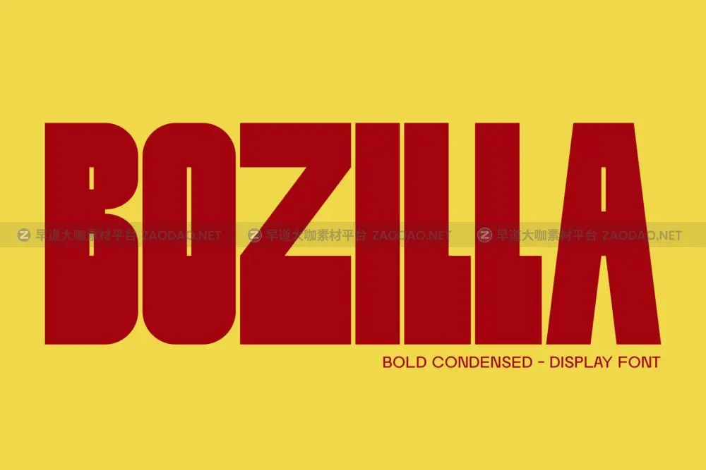 简约品牌海报徽标设计无衬线英文字体安装包 Bozilla – Bold Condensed插图