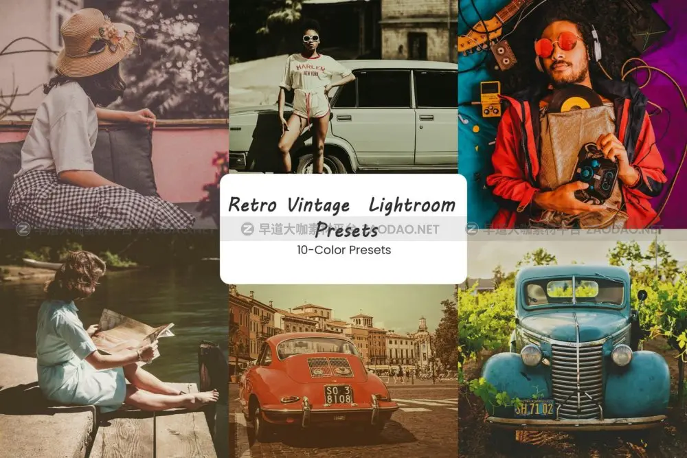 复古橙色电影美学胶片模拟照片后期调色Lightroom预设 Retro Vintage Lightroom Presets插图