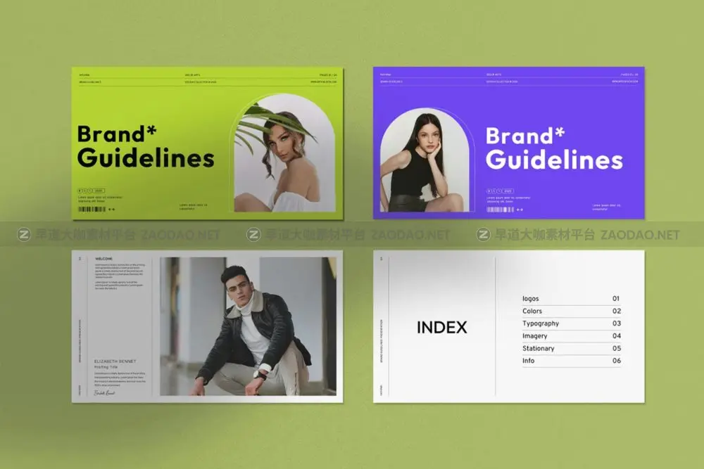 创意简约品牌营销策划演示文稿设计ppt模版 Brand Guidelines Presentation Template插图