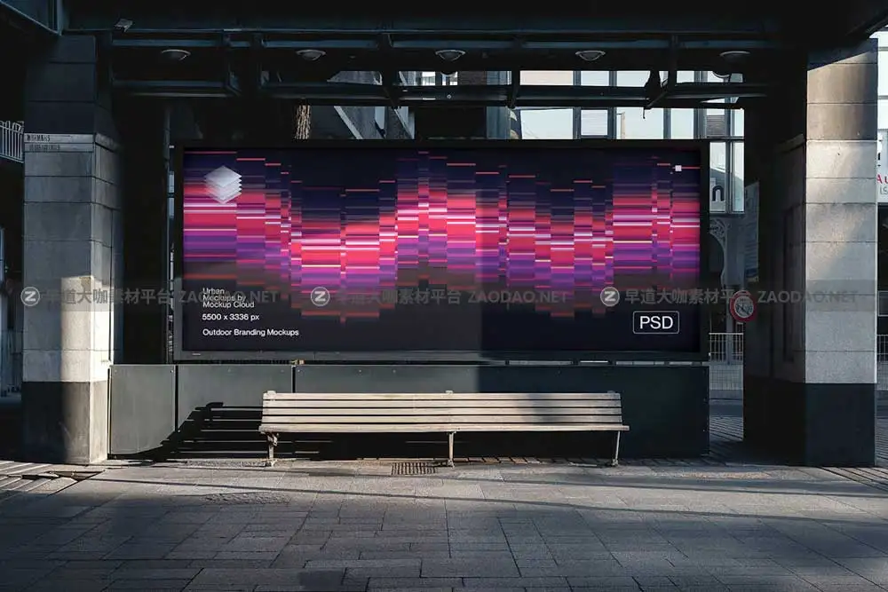 40款高级城市街头地铁车站商场海报招贴广告牌设计效果图PS贴图样机模板素材 City Advertising Mockups插图22
