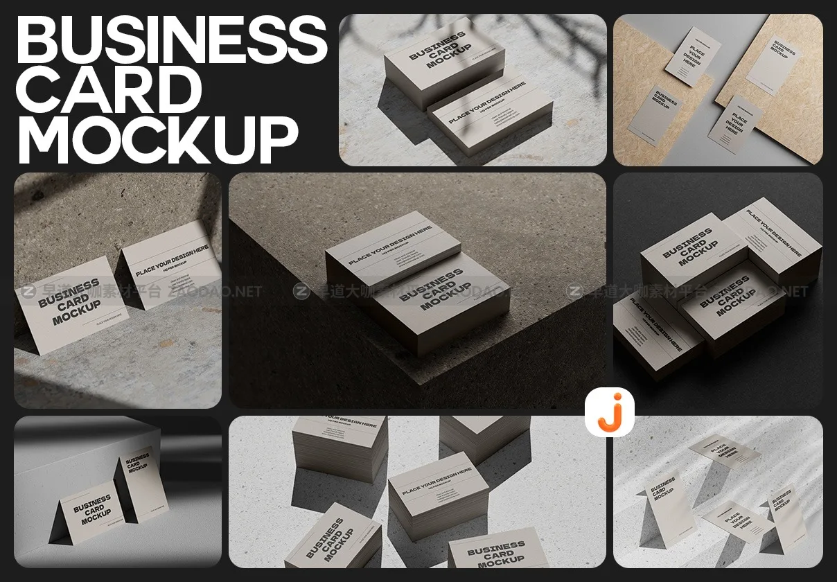 25款时尚优雅商务个人名片卡片设计展示效果图PS智能贴图样机模板素材 Clean and Minimal Business Card Mockups插图